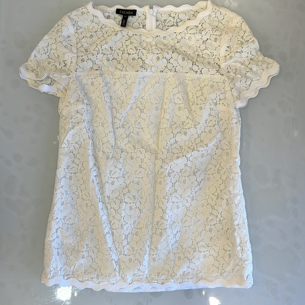 ESCADA Top | Size: 34 EU / 2 US | Ivory Lace